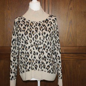 Ann Taylor Loft | Animal Print Italian Yarn Sweater